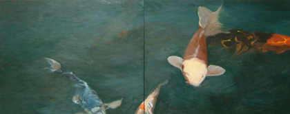Koi Blue Diptych